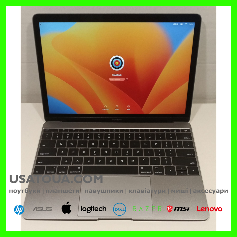 Apple MacBook 12" 2017 A1534 Space Grey | m3 | 8Gb | 250 Gb | Retina | Ventura 13